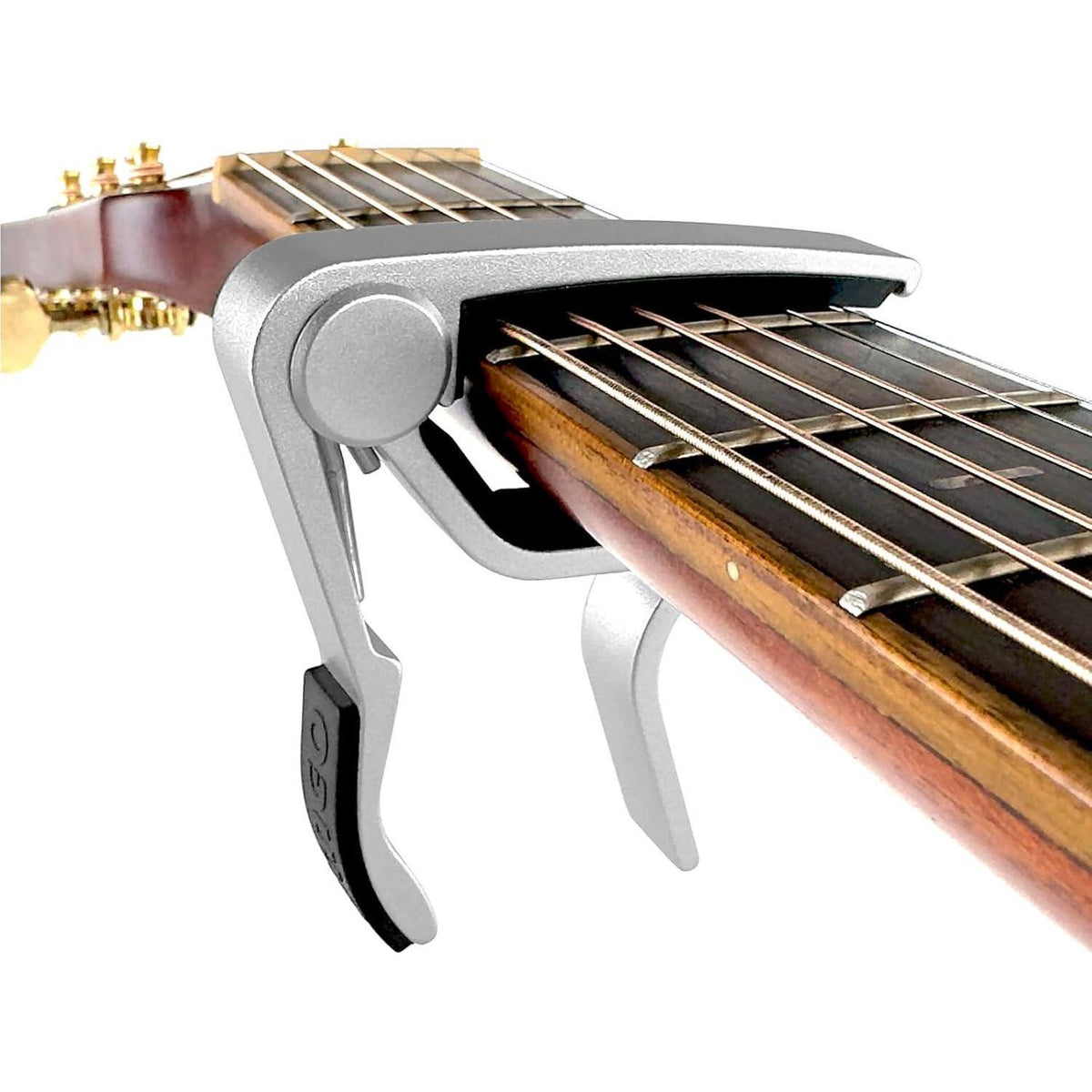 WINGO Guitar Capo For 6 String Steel Acoustic And Electric Guitars With 5 Picks For Free,Silver,