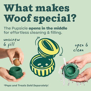 Woof Pupsicle Interactive Long Lasting Dog Toy for Small Dogs 10–25 lbs Low Mess Design