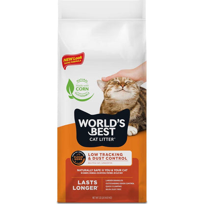 World's Best Cat Litter Low Tracking Unscented Multi Cat Formula 32 lb Natural Clumping Flushable