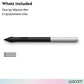 Wacom One Pen CP91300B2Z, 1 Pc, Black/Silver Stylus for Wacom One Creative Display, Comfortable Grip