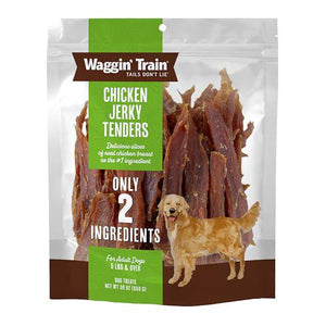 Waggin' Train Chicken Jerky Dog Treats 30 oz Pouch Limited Ingredient Healthy Dog Snack