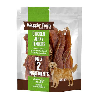 Waggin' Train Chicken Jerky Dog Treats 11 oz Pouch Limited Ingredient Grain Free Chews for Dogs