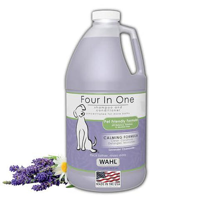 Wahl USA 4 in 1 Pet Shampoo 64 oz Lavender and Chamomile Cleans Conditions Detangles Moisturizes