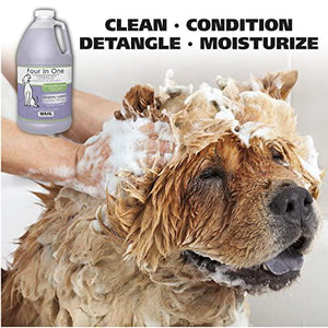 Wahl USA 4 in 1 Pet Shampoo 64 oz Lavender and Chamomile Cleans Conditions Detangles Moisturizes