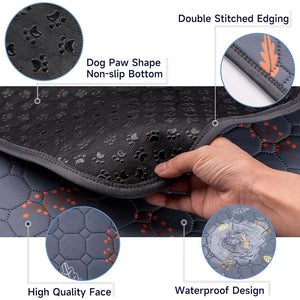 Washable Dog Pee Pads 2 Pack Reusable Thick Non Slip Leak Proof Pet Training Pads for Crate Playpen Grey