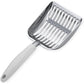 WePet Aluminum Alloy Cat Litter Scoop – Durable, Heavy Duty Metal Sifter with Long Handle, Deep Shovel for Easy Poop Sifting, Perfect for Litter Box Use