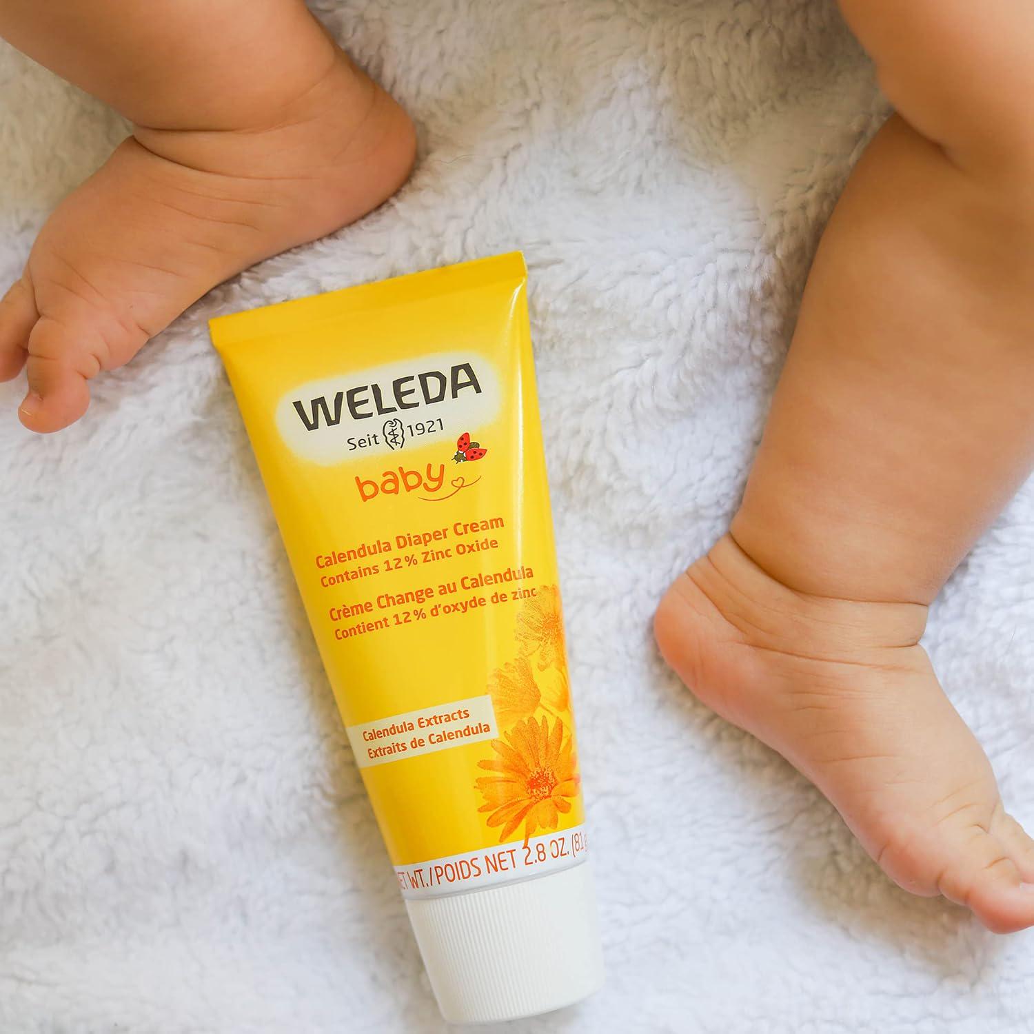 Weleda Baby Calendula Diaper Cream, 2.8 Fluid Ounce, Plant Rich Protection With Calendula, Chamomile, Sweet Almond Oil, Lanolin And Zinc Oxide,
