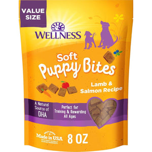 Wellness Puppy Training Treats Soft Lamb and Salmon Grain Free Natural Dog Treats 8 oz Bag