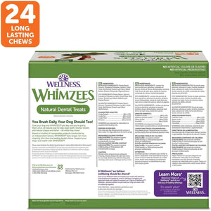 Whimzees Dog Dental Treats Natural Large Chews for Dogs 24 Count Value Box