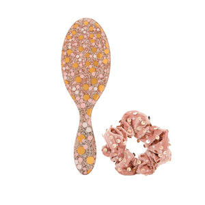 Wet Brush Original Detangler Hair Brush Bejeweled Style Kit - Ultra-Soft IntelliFlex Bristles - Detangling Brush Glides Through Tangles For All Hair Types (Wet Dry And Damaged) - 1 Brush And 1 Scrunchie,