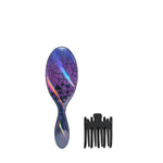 Wet Brush Original Detangler Hair Brush Ghostly Style Kit - Ultra-Soft IntelliFlex Bristles - Detangling Brush Glides Through Tangles For All Hair Types (Wet Dry And Damaged) - 1 Brush And 1 Claw Clip,