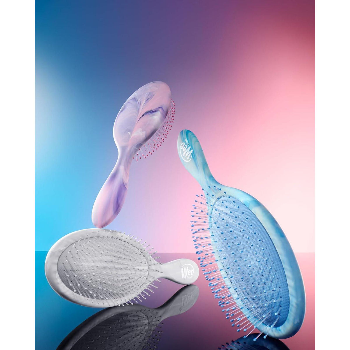 Wet Brush Original Detangler Hair Brush, Pink (Matte Marble) - Ultra-Soft IntelliFlex Bristles - Detangling Brush Glides Through Tangles For All Hair Types (Wet Dry And Damaged Hair) - Women And Men,