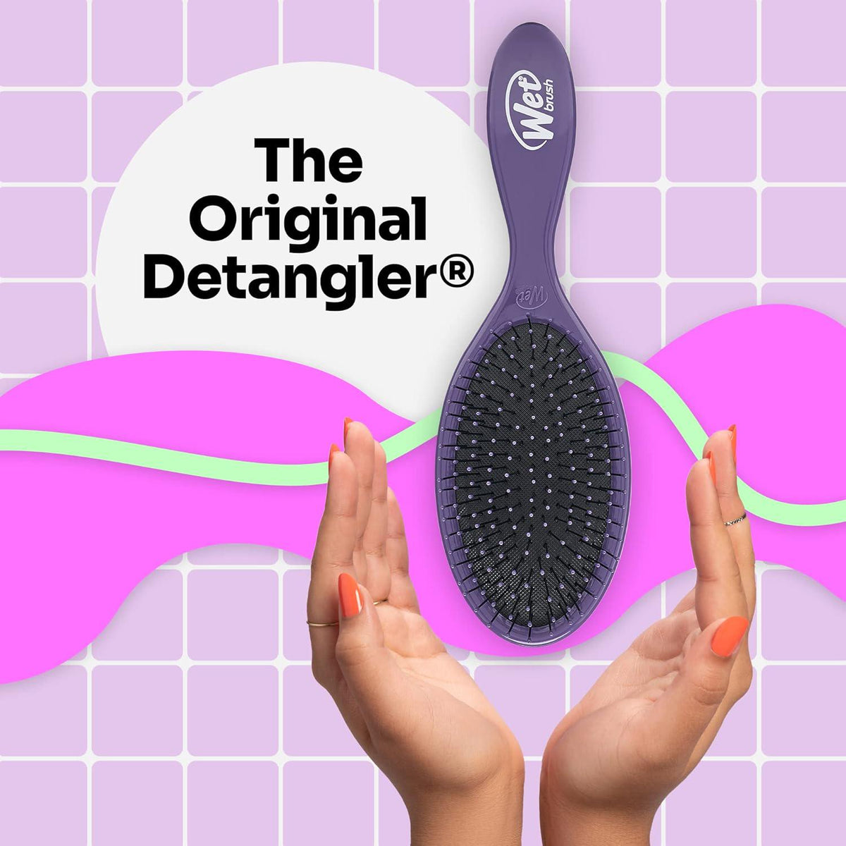 Wet Brush Original Detangler Hair Brush, Amazon Exclusive Purple - Ultra-Soft IntelliFlex Bristles - Detangling Hairbrush Glides Through Tangles For Wet, Dry And Damaged Hair - Women, And Men,