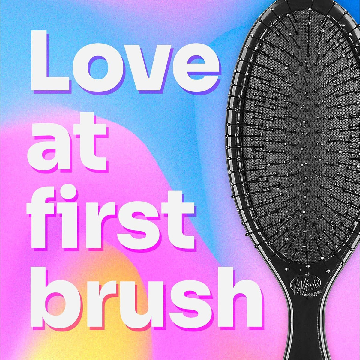 Wet Brush Original Detangler Hair Brush Ghostly Style Kit - Ultra-Soft IntelliFlex Bristles - Detangling Brush Glides Through Tangles For All Hair Types (Wet Dry And Damaged) - 1 Brush And 1 Claw Clip,