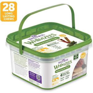 Whimzees Wellness Dog Dental Treats Medium Size Chews Variety Pack 28 Count