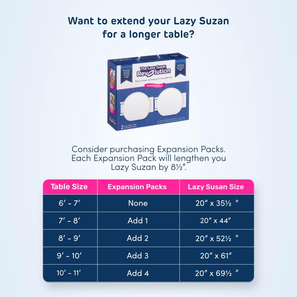 White - Expansion Pack - 2 Straight Tracks And 2 Trays. Does Not Work Without The Lazy Susan Revolution Full Set (Sold Separately).,860011982944