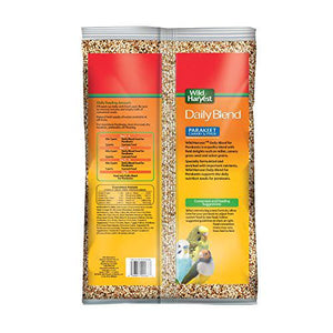 Wild Harvest Daily Diet, 10 lb Bag, Orange Flavored Blend for Parakeet, Finch & Canary, Enriched Bird Food