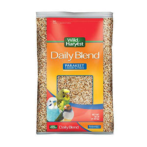 Wild Harvest Daily Diet, 10 lb Bag, Orange Flavored Blend for Parakeet, Finch & Canary, Enriched Bird Food