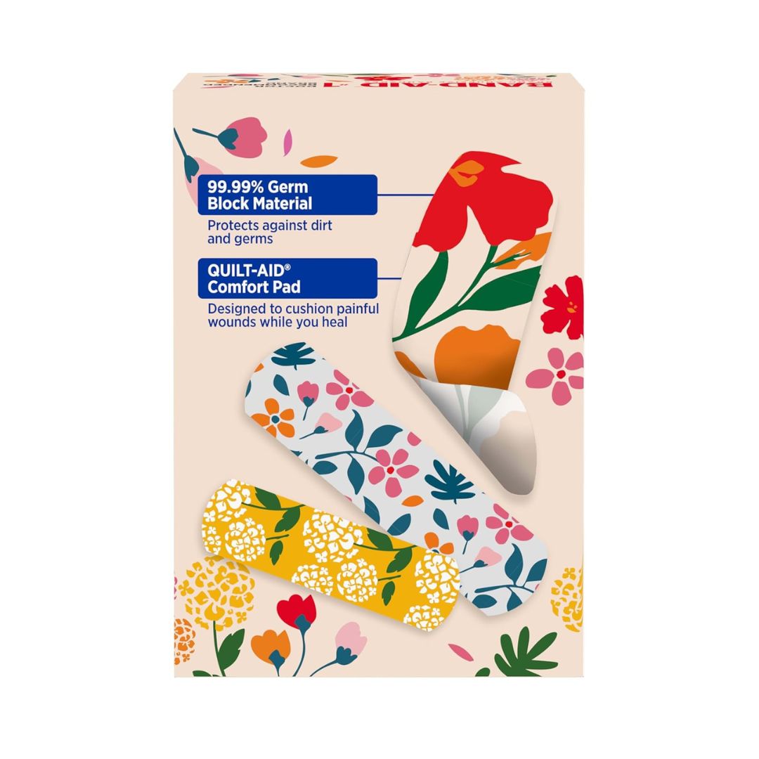 Band-Aid Brand Flexible Fabric Limited Edition Wildflower Adhesive Bandages 30 Count,381372022327