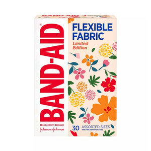 Band-Aid Brand Flexible Fabric Limited Edition Wildflower Adhesive Bandages 30 Count