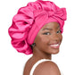 YANIBEST YANIBEST Silk Bonnet For Sleeping Women Satin Bonnet Double Layer Satin Lined Hair Bonnet With Tie Band Curly Hair