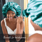 YANIBEST YANIBEST Silk Bonnet For Sleeping Women Satin Bonnet Double Layer Satin Lined Hair Bonnet With Tie Band Curly Hair