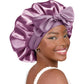 YANIBEST YANIBEST Silk Bonnet For Sleeping Women Satin Bonnet Double Layer Satin Lined Hair Bonnet With Tie Band Curly Hair
