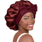 YANIBEST YANIBEST Silk Bonnet For Sleeping Women Satin Bonnet Double Layer Satin Lined Hair Bonnet With Tie Band Curly Hair