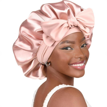 YANIBEST YANIBEST Silk Bonnet For Sleeping Women Satin Bonnet Double Layer Satin Lined Hair Bonnet With Tie Band Curly Hair