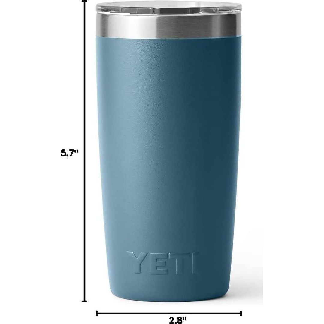 YETI Rambler 10 Oz Tumbler, Stainless Steel, Vacuum Insulated With MagSlider Lid, Nordic Blue,888830211496