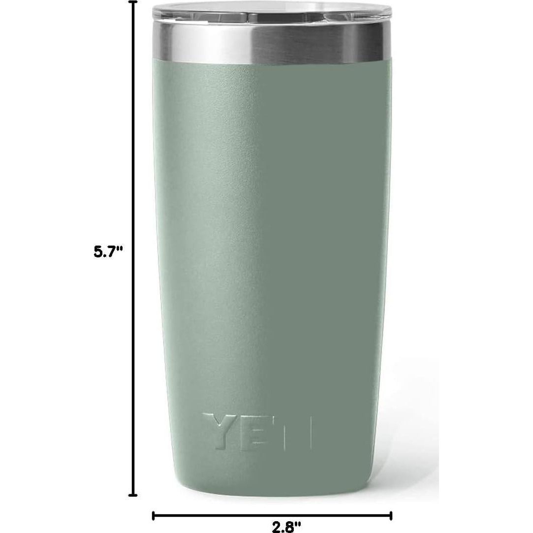 YETI Rambler 10 Oz Tumbler, Stainless Steel, Vacuum Insulated With MagSlider Lid, Sagebrush Green,888830074114
