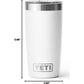 YETI Rambler 10 Oz Tumbler, Stainless Steel, Vacuum Insulated With MagSlider Lid, White,888830373668