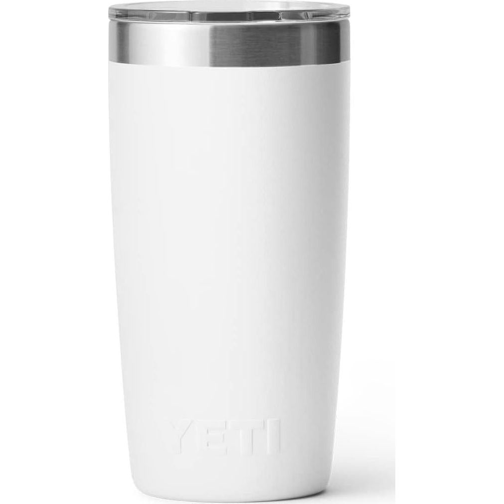 YETI Rambler 10 Oz Tumbler, Stainless Steel, Vacuum Insulated With MagSlider Lid, White,888830373668