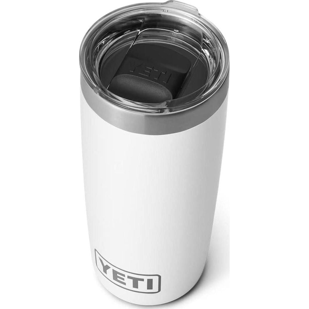 YETI Rambler 10 Oz Tumbler, Stainless Steel, Vacuum Insulated With MagSlider Lid, White,888830373668