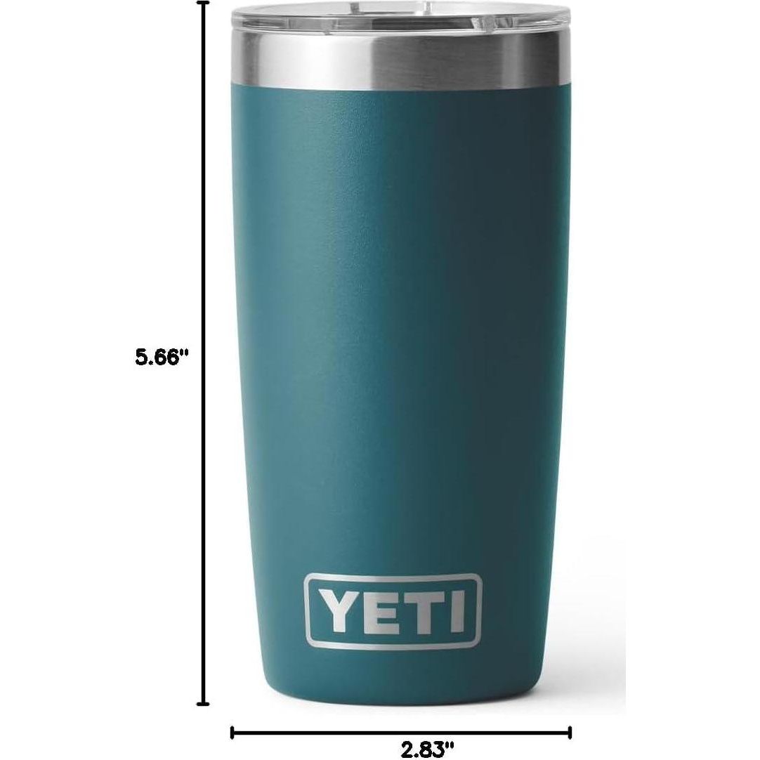YETI Rambler 10 Oz Tumbler, Stainless Steel, Vacuum Insulated With MagSlider Lid, Agave Teal,888830323649