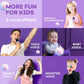 YLL Mini Karaoke Machine with 2 Mics Purple Gift for Girls Ages 3 to 12 Birthday Party Singing Toy