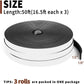 Yotache Adhesive Foam Tape 3 Rolls Total 50 Feet Long 1/2 Inch Wide X 1/8 Inch Thick, Insulation Soundproofing Neoprene Rubber Door Weather Stripping, 3 X 16.5 Ft Each,