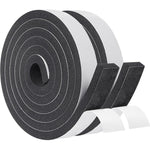 Yotache Foam Insulation Tape 2 Rolls 1 Inch Wide X 3/8 Inch Thick, High Density Foam With Adhesive Tape Self Stick Weather Stripping Thick, Total 13 Feet Long (2 X 6.5 Ft Each),653846684349