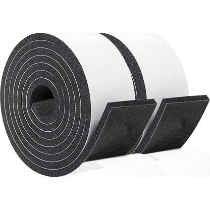 Yotache Foam Rubber Seal Strip Tape 2 In One Roll 2 Inch Wide X 1/4 Inch Thick, Foam Adhesive Strips Closed Cell Foam Tape Automotive Weather Stripping, Total 13 Feet Long,653846684356