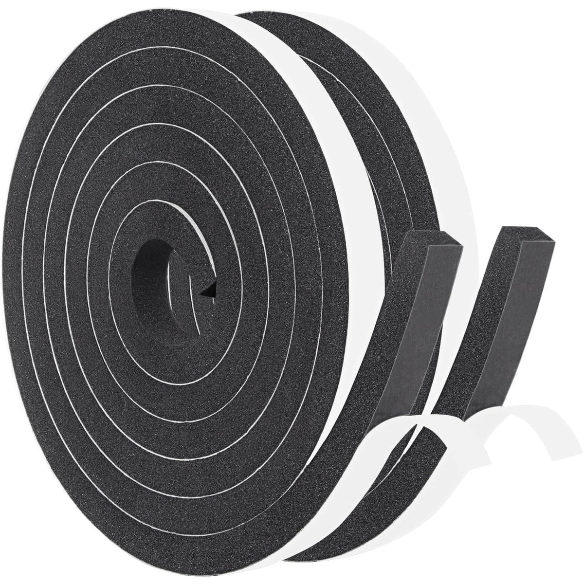 Yotache Foam Seal Tape 2 Rolls 1/2 Inch Wide X 3/8 Inch Thick, Self Adhesive Weather Stripping Insulation Foam Neoprene Weather Stripping, Total 13 Feet Long (2 X 6.5 Ft Each),