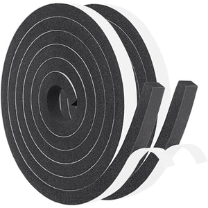 Yotache Foam Seal Tape 2 Rolls 1/2 Inch Wide X 3/8 Inch Thick, Self Adhesive Weather Stripping Insulation Foam Neoprene Weather Stripping, Total 13 Feet Long (2 X 6.5 Ft Each),