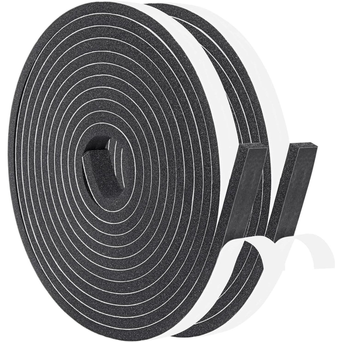 Yotache Foam Strips With Adhesive 2 Rolls Total 26 Feet Long 1/2 Inch Wide X 1/4 Inch Thick, Neoprene Weather Stripping High Density Foam Tape For Doors And Windows Insulation, 2 X 13 Ft Each,653846634504