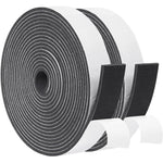 Yotache Foam Strips Adhesive 2 Rolls 1 Inch Wide X 1/8 Inch Thick, Neoprene Weather Stripping High Density Foam Tape Seal For Doors And Windows Insulation, Total 33 Feet Long (2 X 16.5 Ft Each),653846684332