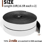 Yotache Foam Strips Adhesive 2 Rolls 1 Inch Wide X 1/8 Inch Thick, Neoprene Weather Stripping High Density Foam Tape Seal For Doors And Windows Insulation, Total 33 Feet Long (2 X 16.5 Ft Each),653846684332