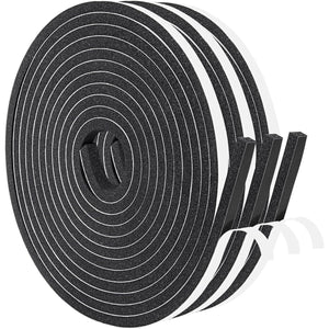 Yotache Foam Tape 3 Strips 1/4 Inch Wide X 1/4 Inch Thick, Weather Stripping For Doors And Window High Density Foam Seal Tape Sliding Door Weather Strip, Total 30 Feet Long (3 X 10 Ft Each),