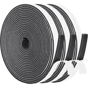 Yotache Foam Tape 3 Rolls Total 50 Feet Long 3/8 Inch Wide X 1/8 Inch Thick, Weather Stripping For Doors And Window High Density Foam Seal Tape Sliding Door Weather Strip, 3 X 16.5 Ft Each,