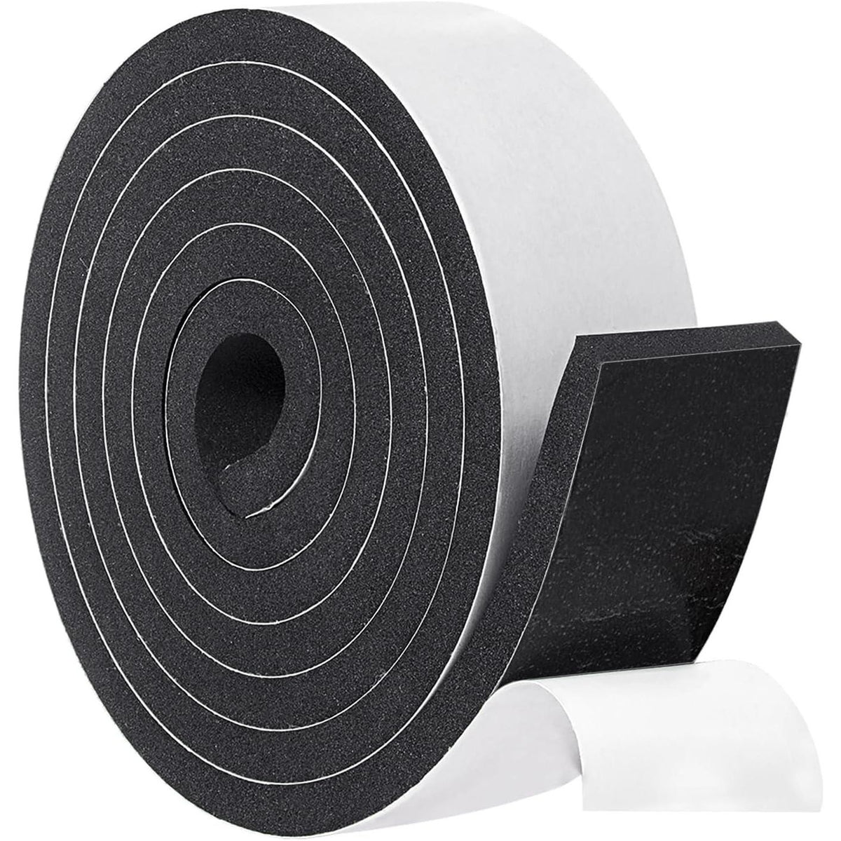 Yotache Foam Weather Stripping Adhesive 2 Inch Wide X 3/8 Inch Thick, Door Jamb Weather Seal Neoprene Window Foam Tape Outdoor Car Weather Stripping Roll, Total 6.5 Feet Long,653846684363