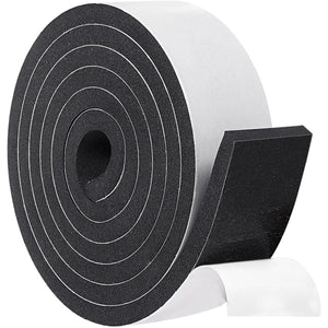 Yotache Foam Weather Stripping Adhesive 2 Inch Wide X 3/8 Inch Thick, Door Jamb Weather Seal Neoprene Window Foam Tape Outdoor Car Weather Stripping Roll, Total 6.5 Feet Long,653846684363
