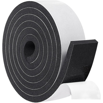Yotache Foam Weather Stripping Adhesive 2 Inch Wide X 3/8 Inch Thick, Door Jamb Weather Seal Neoprene Window Foam Tape Outdoor Car Weather Stripping Roll, Total 6.5 Feet Long,653846684363