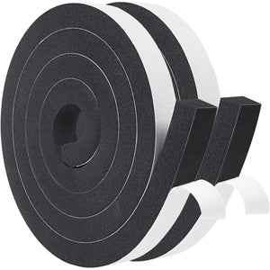 Yotache Foam Weather Stripping 2 Rolls 1 Inch Wide X 3/4 Inch Thick, Insulation Foam Strips With Adhesive For Door,Automotive,Air Conditioner Seal, Total 13 Feet Long (2 X 6.5 Ft Each),